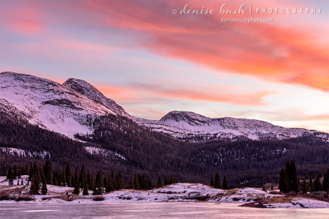 A beautiful sunset cloud hovers above a mountain in Colorado's San Juans.